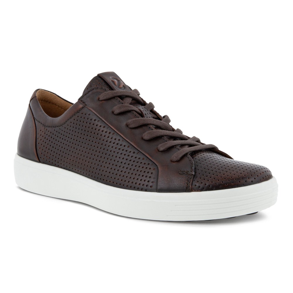 ECCO Mens Sneakers Brown - Soft 7 Laced - KPV-397248